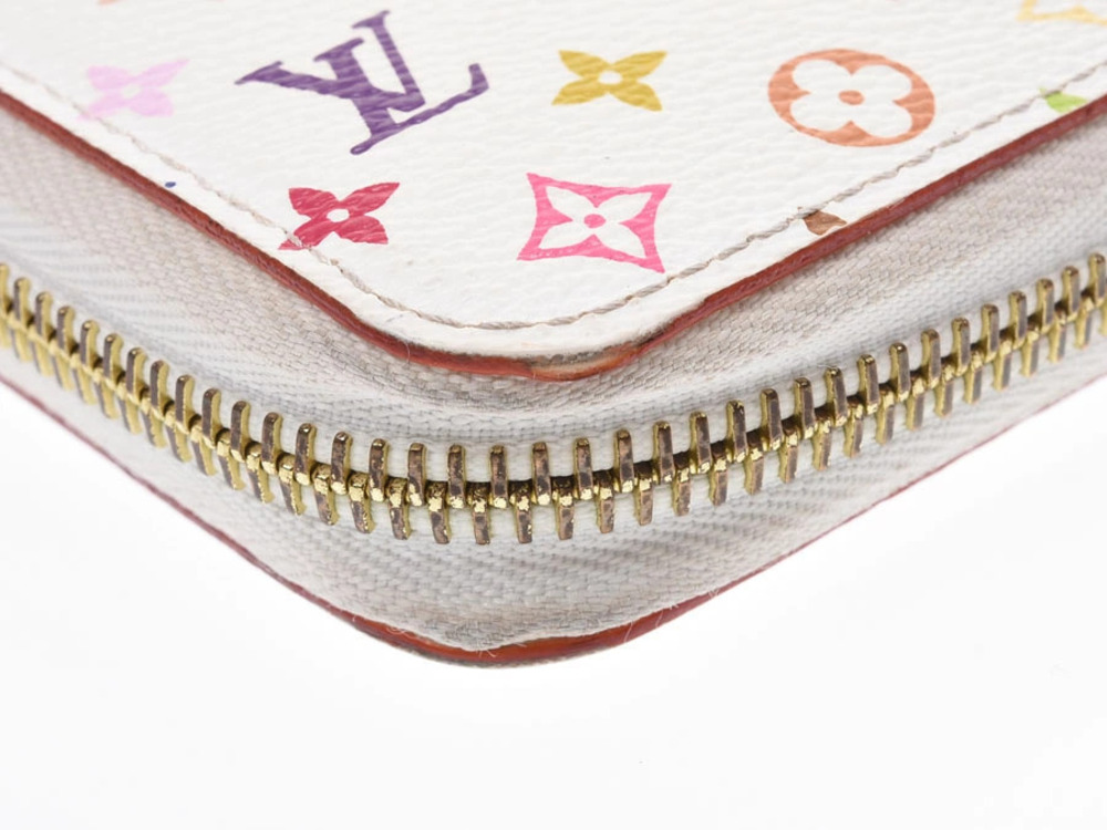 Louis Vuitton Pink Long Zippy White Wallet Leather Multicolor - Picture 6 of 8